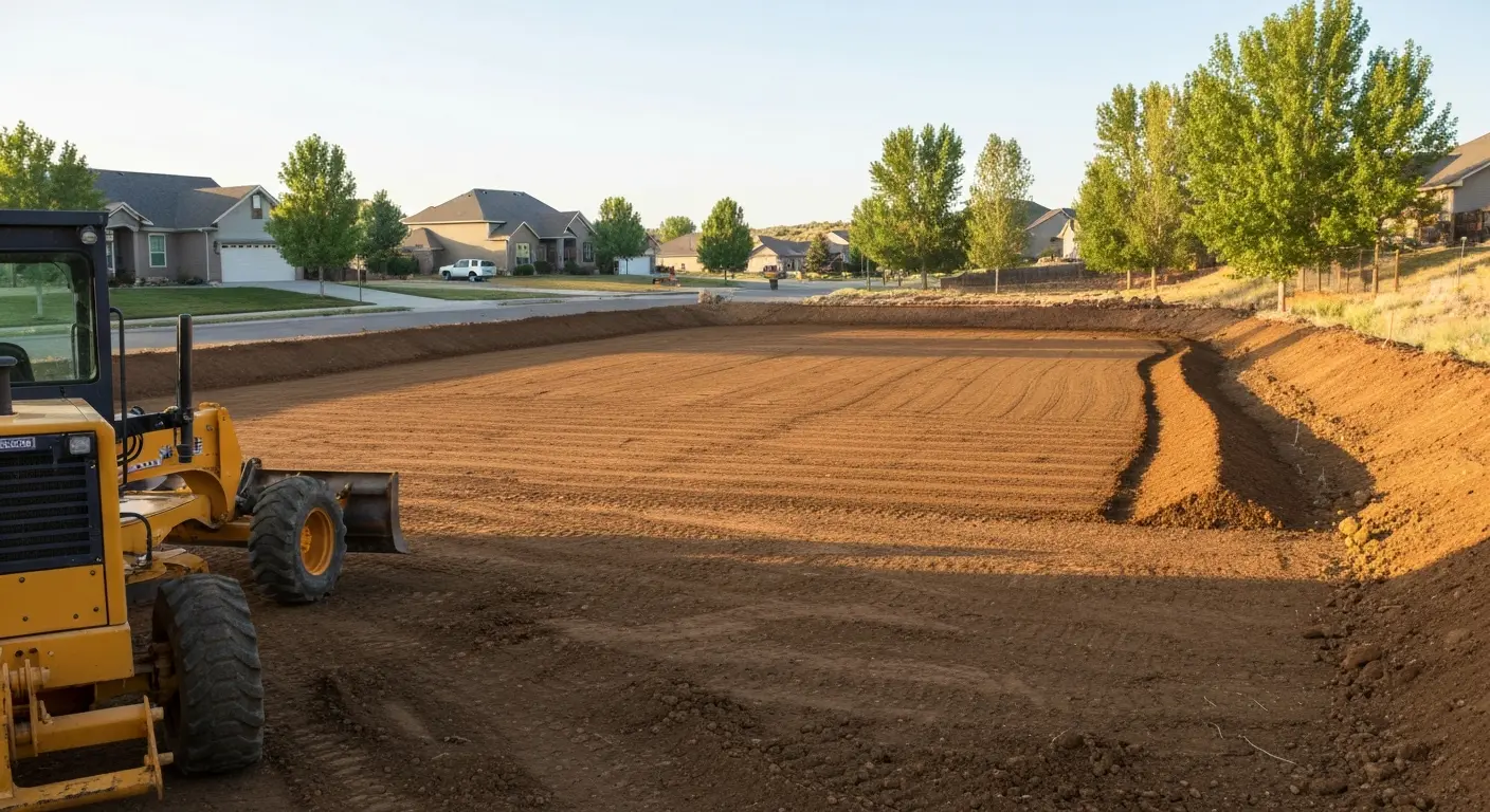 Land grading in Mapleton