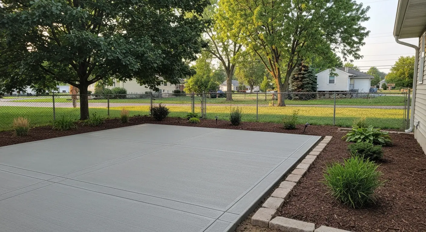 Concrete patio installation