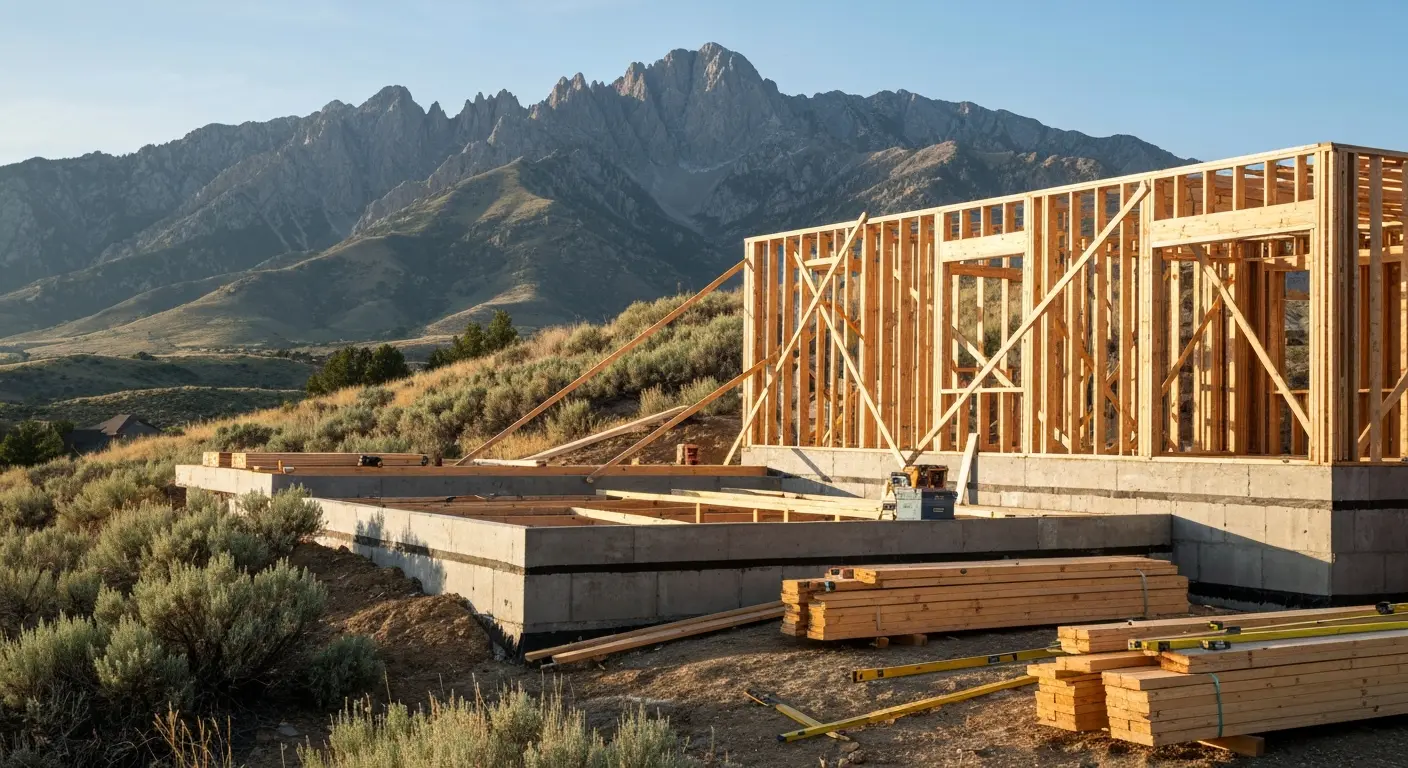 Mountain property home construction in Draper