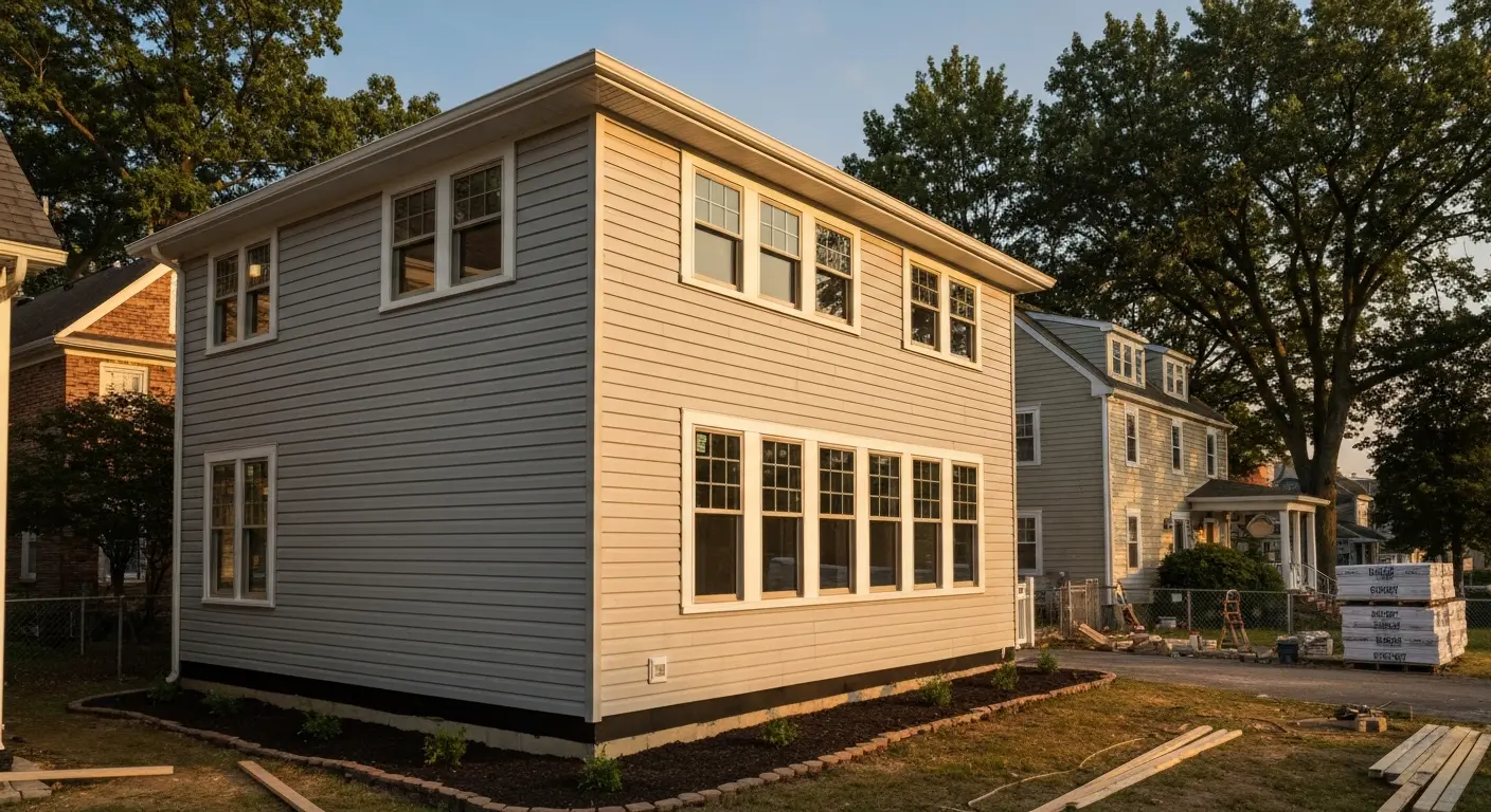 Home addition with large windows