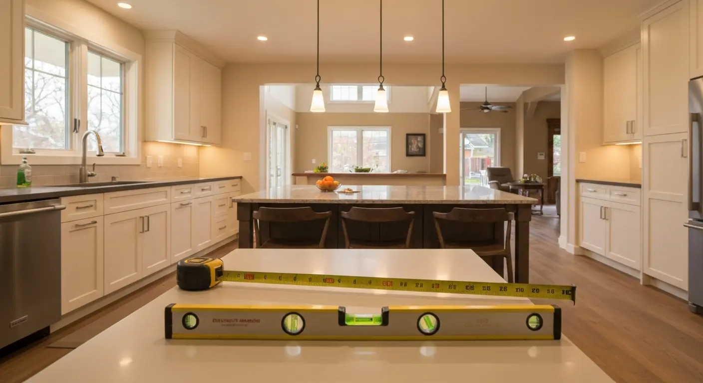 Remodeled kitchen and living space