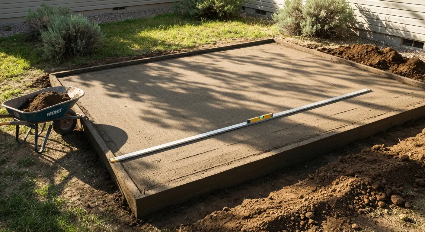 Concrete pad preparation