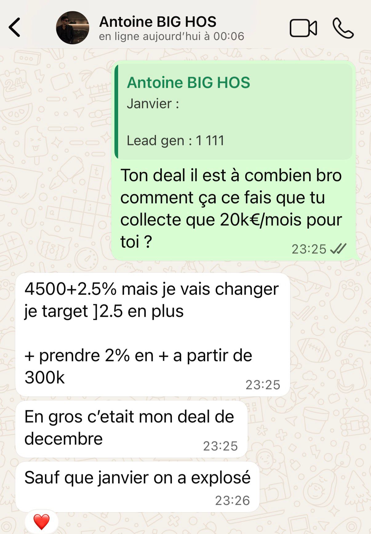 Résultat d’un élève Exodus HOS (14)
