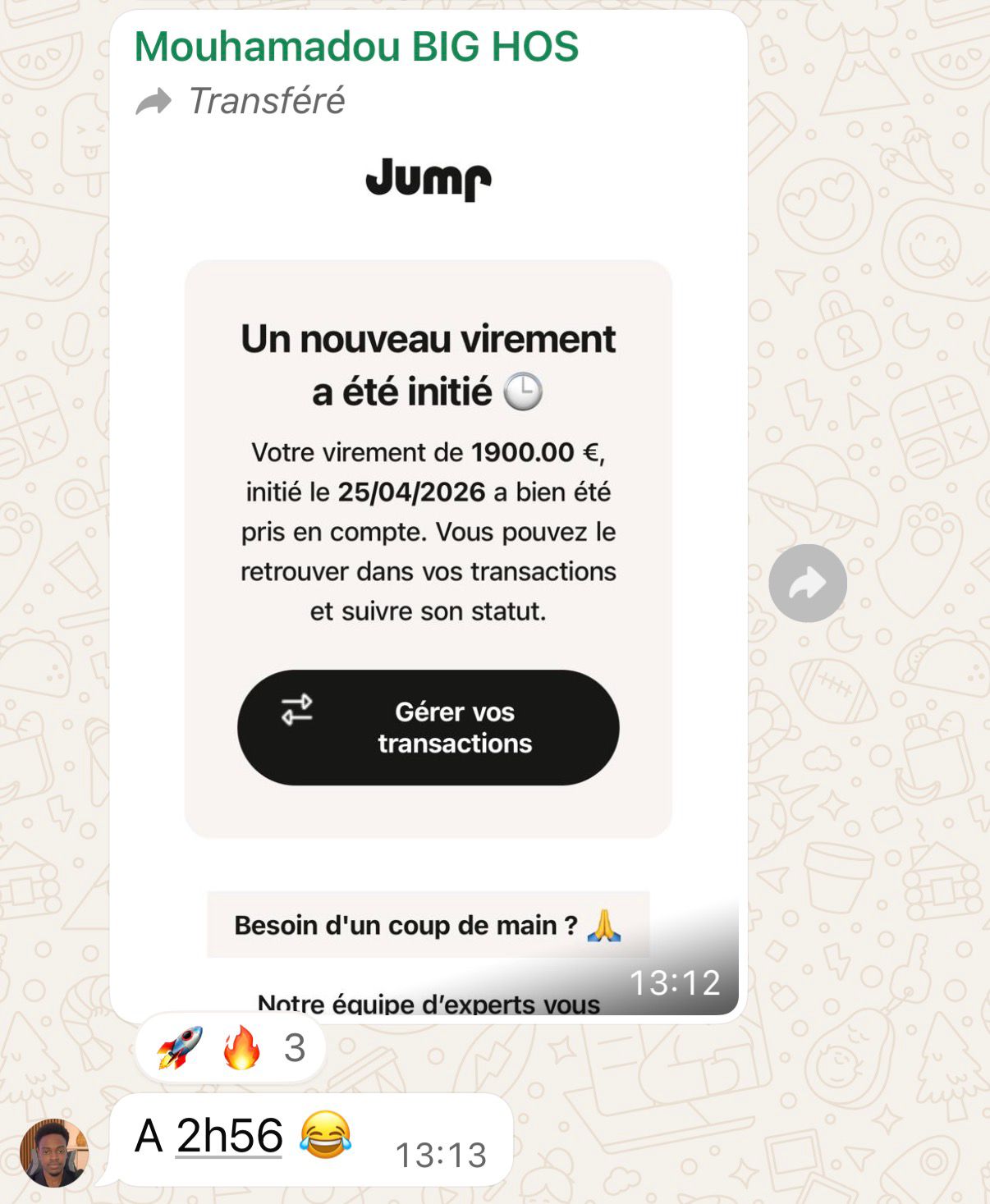 Résultat d’un élève Exodus HOS (13)