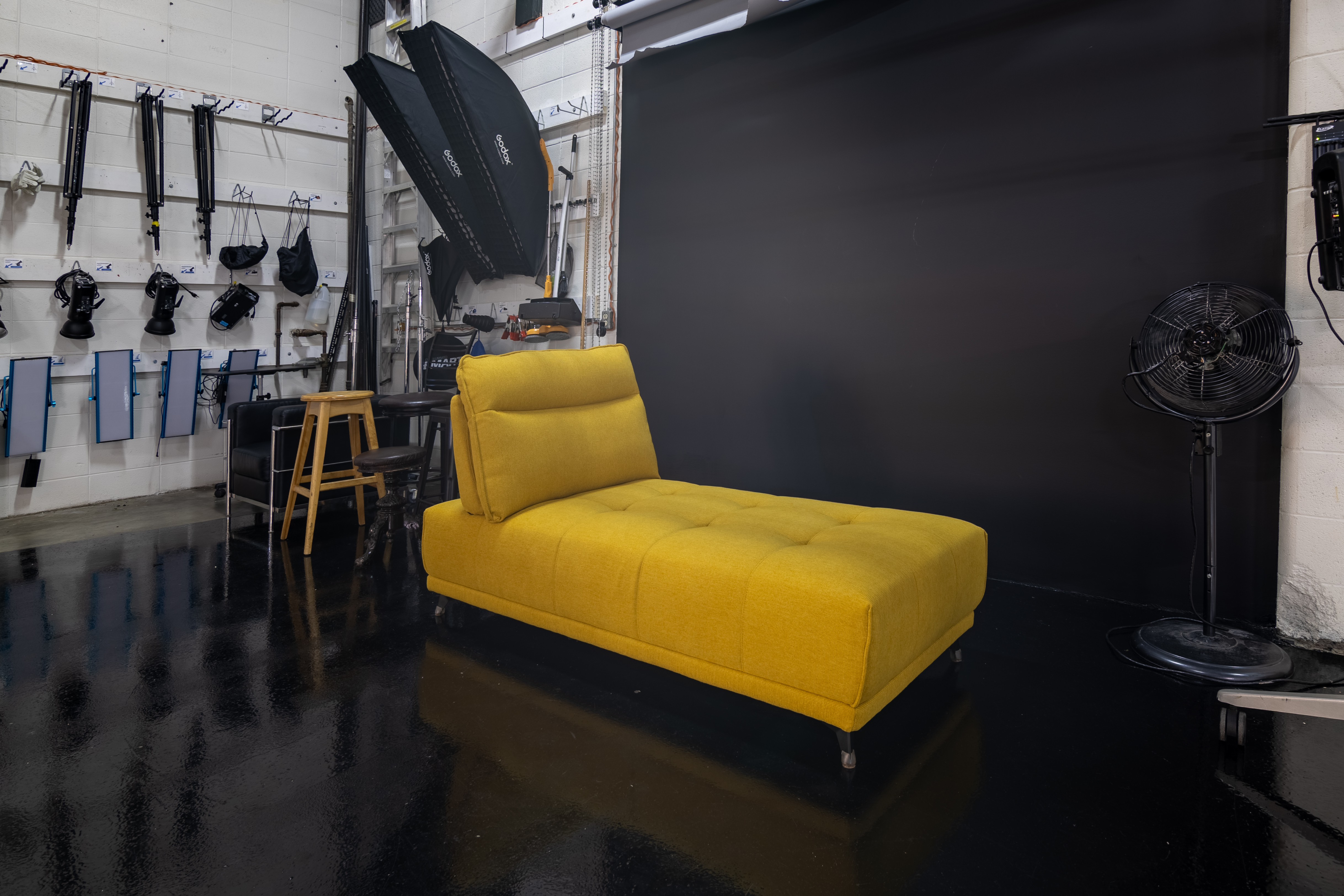 black wall