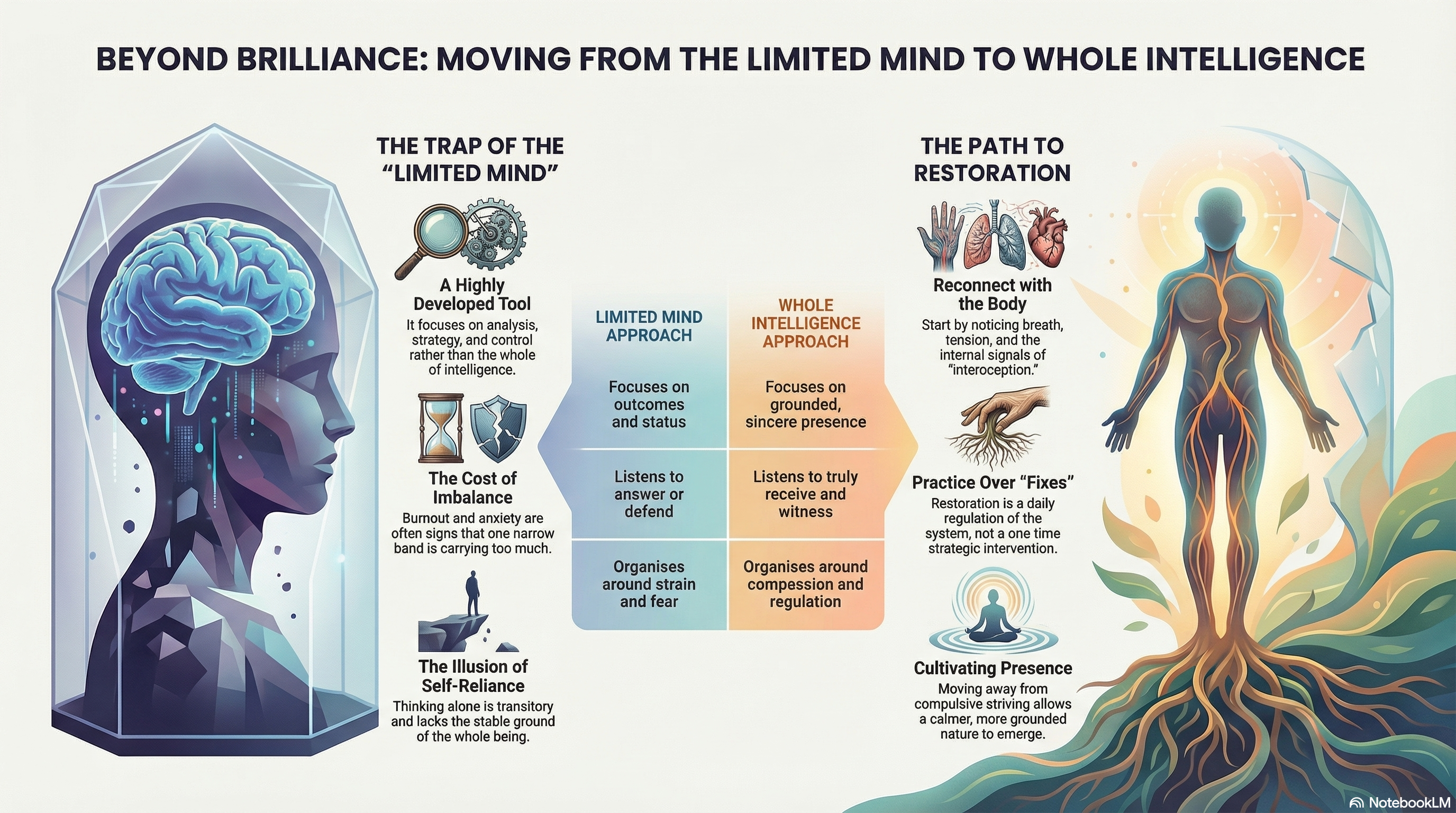 an infographic on the limited/unlimited mind