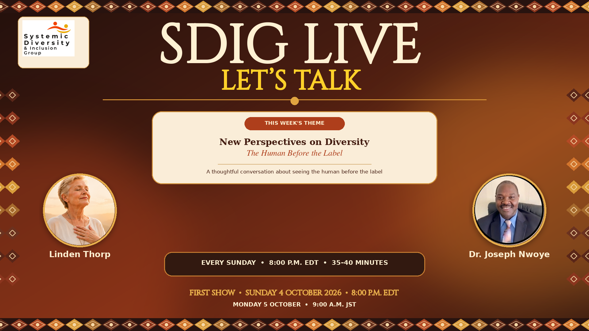SDIG Live flyer