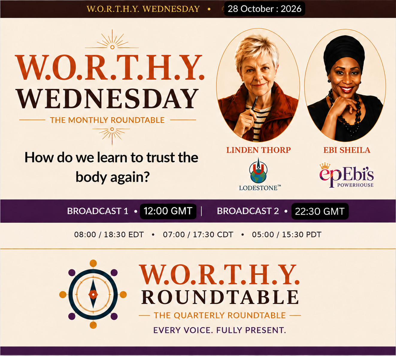 W.O.R.T.H.Y. Wednesday — Wednesday 28 October 2026
