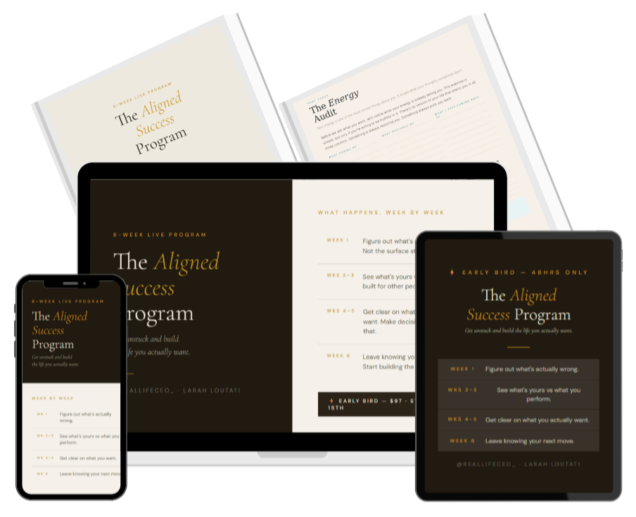 The Aligned Success Program course materials