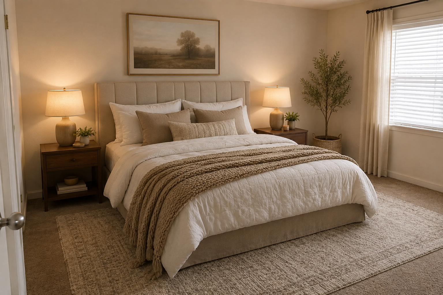 Bedroom after designer redesign