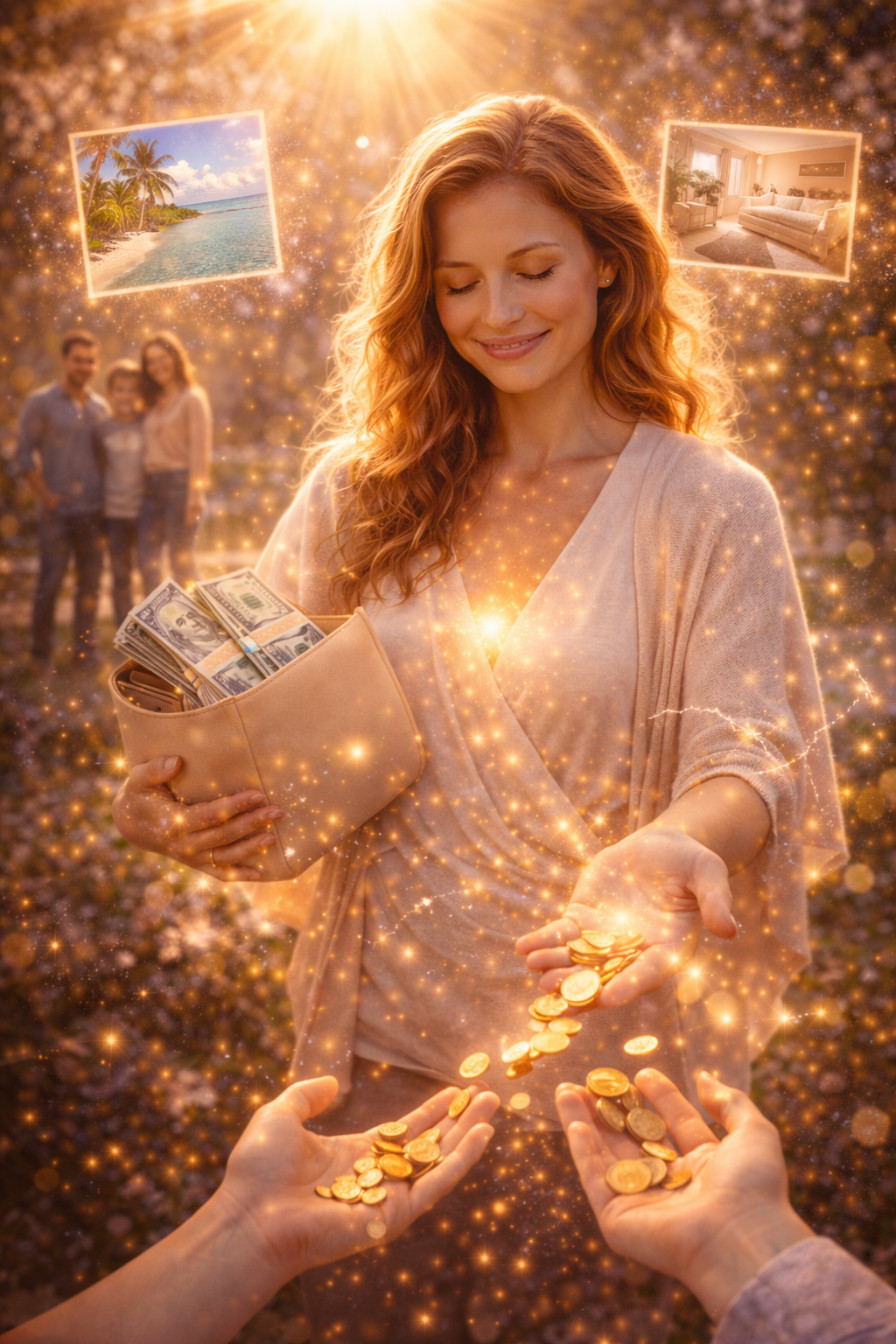 Spiritual figure surrounded by luminous energy representing spiritual awareness and personal authority