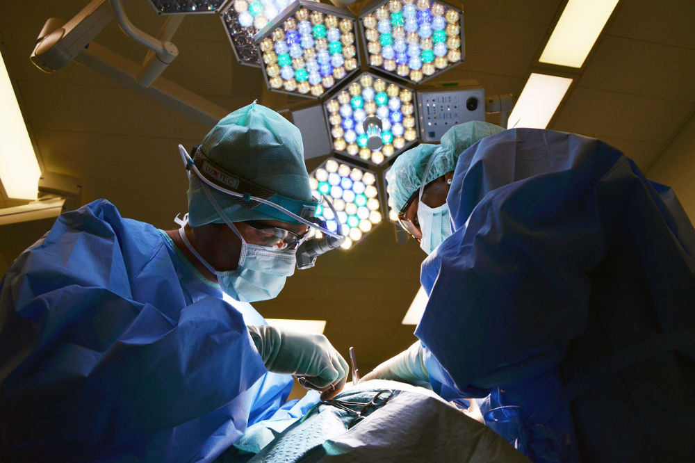 Doctors performing surgery