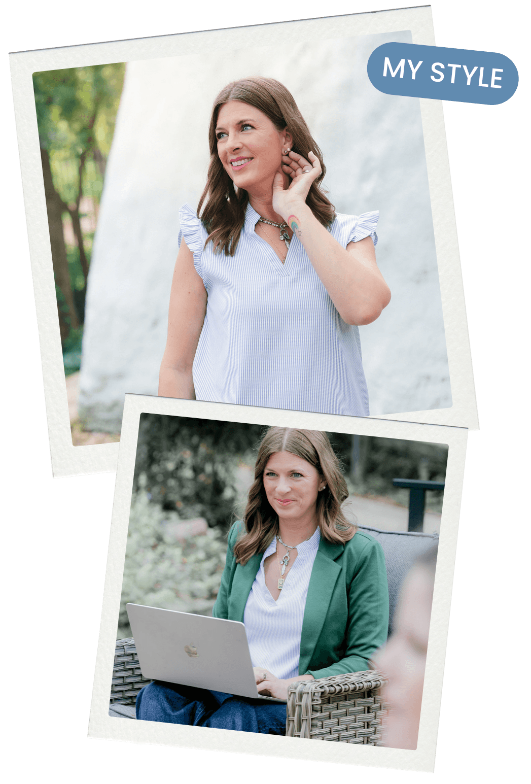 Top image: Autumn and Lizanne, VP of Client Success. Bottom photo: Autumn, founder and CEO of Gradmissions
