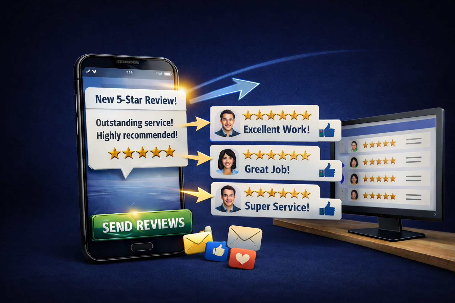 Multiple 5 star reviews being received.