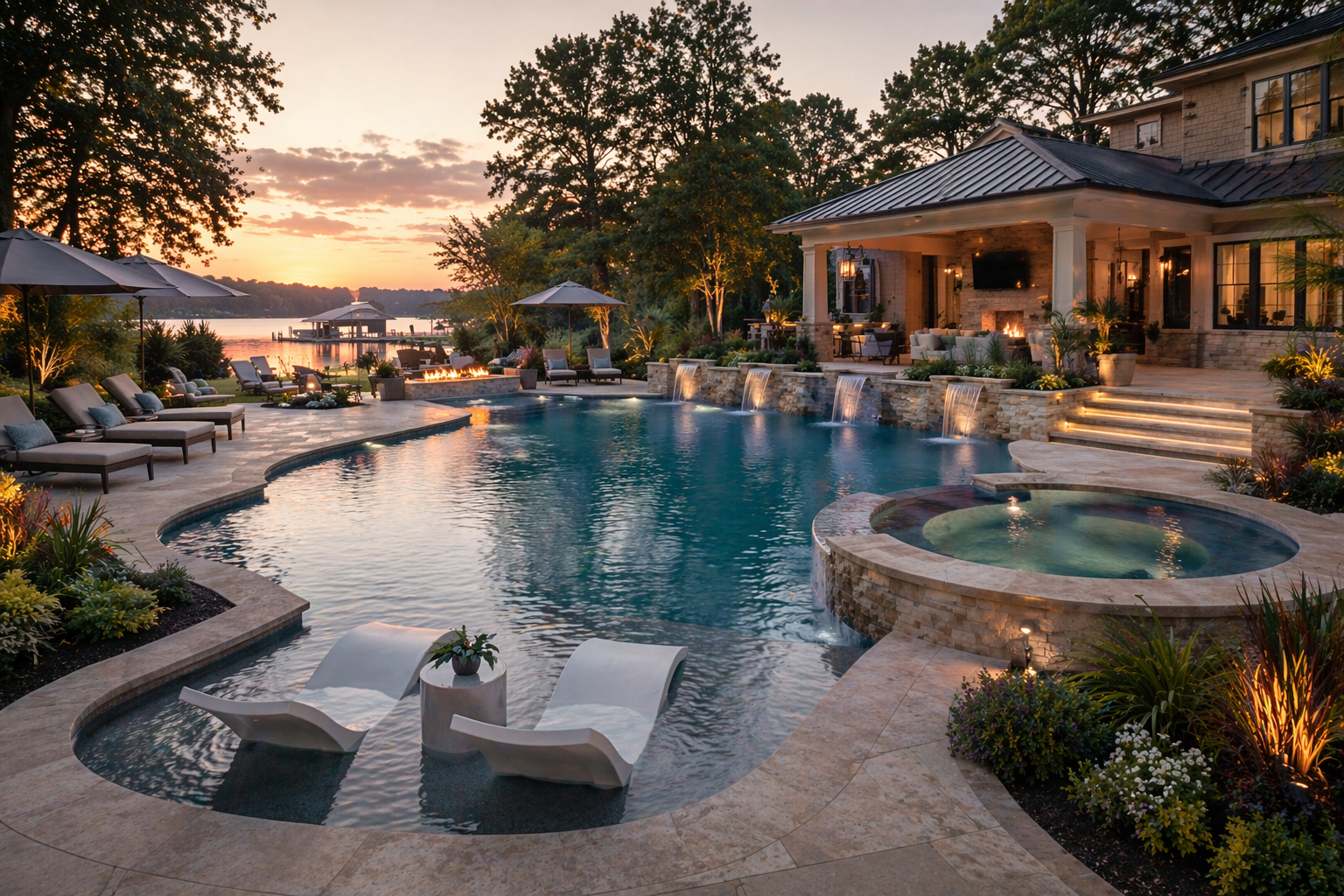 Resort style pool