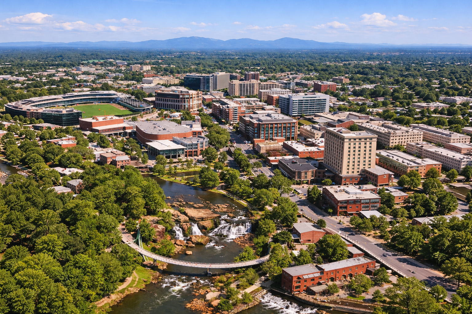 Greenville SC aerial view