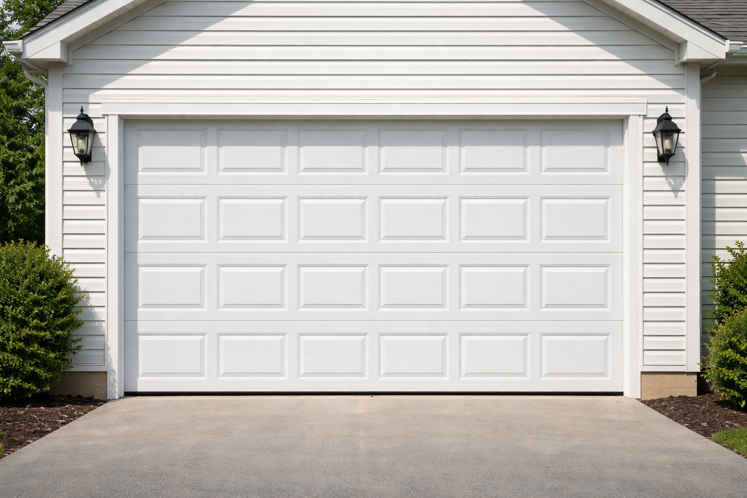 Classic steel garage door