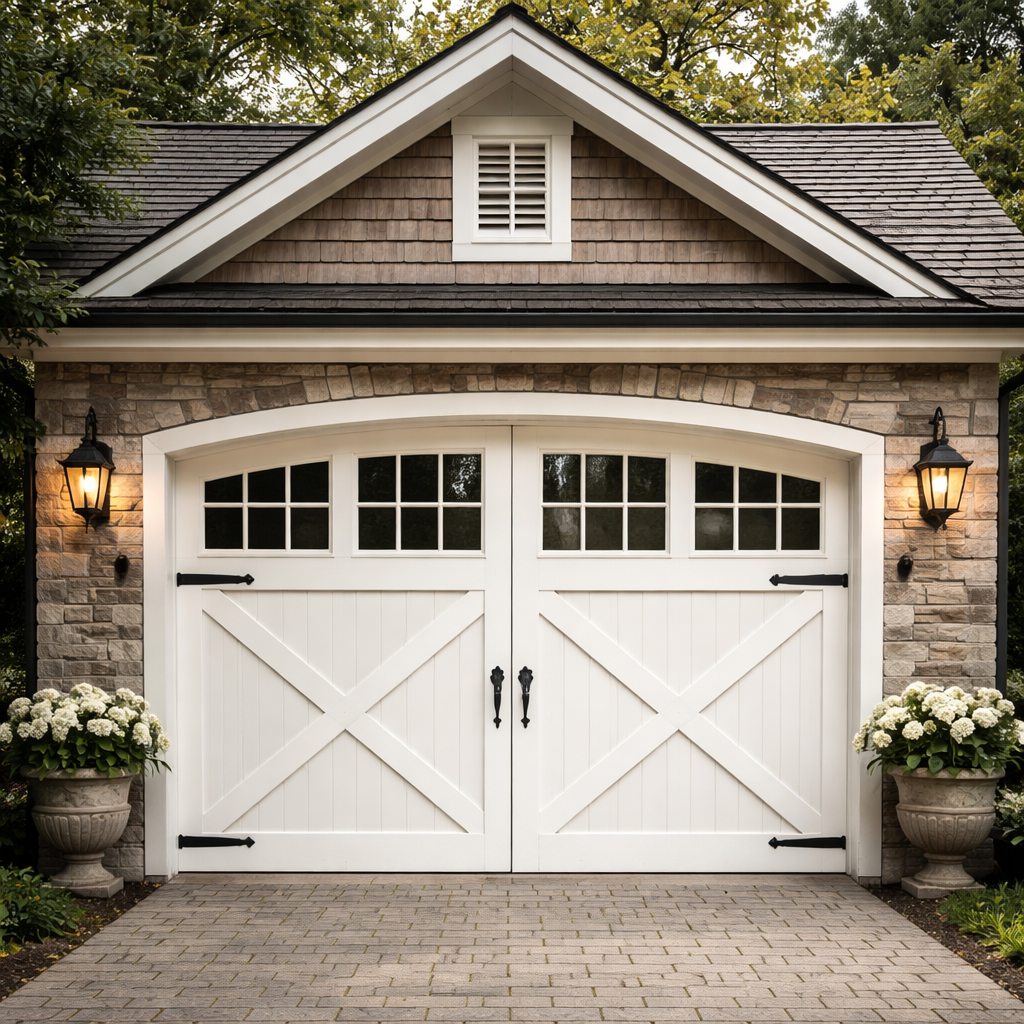 Carriage house garage door