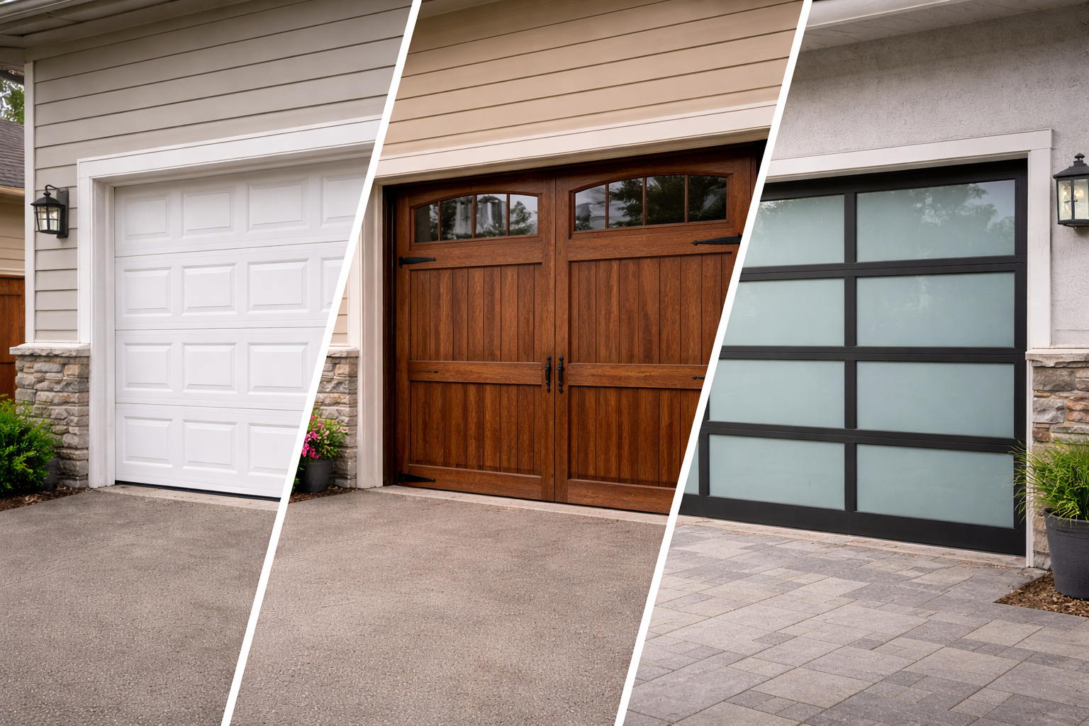 New garage door installation