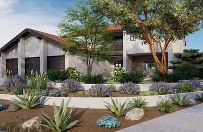 Landscaping design for a home