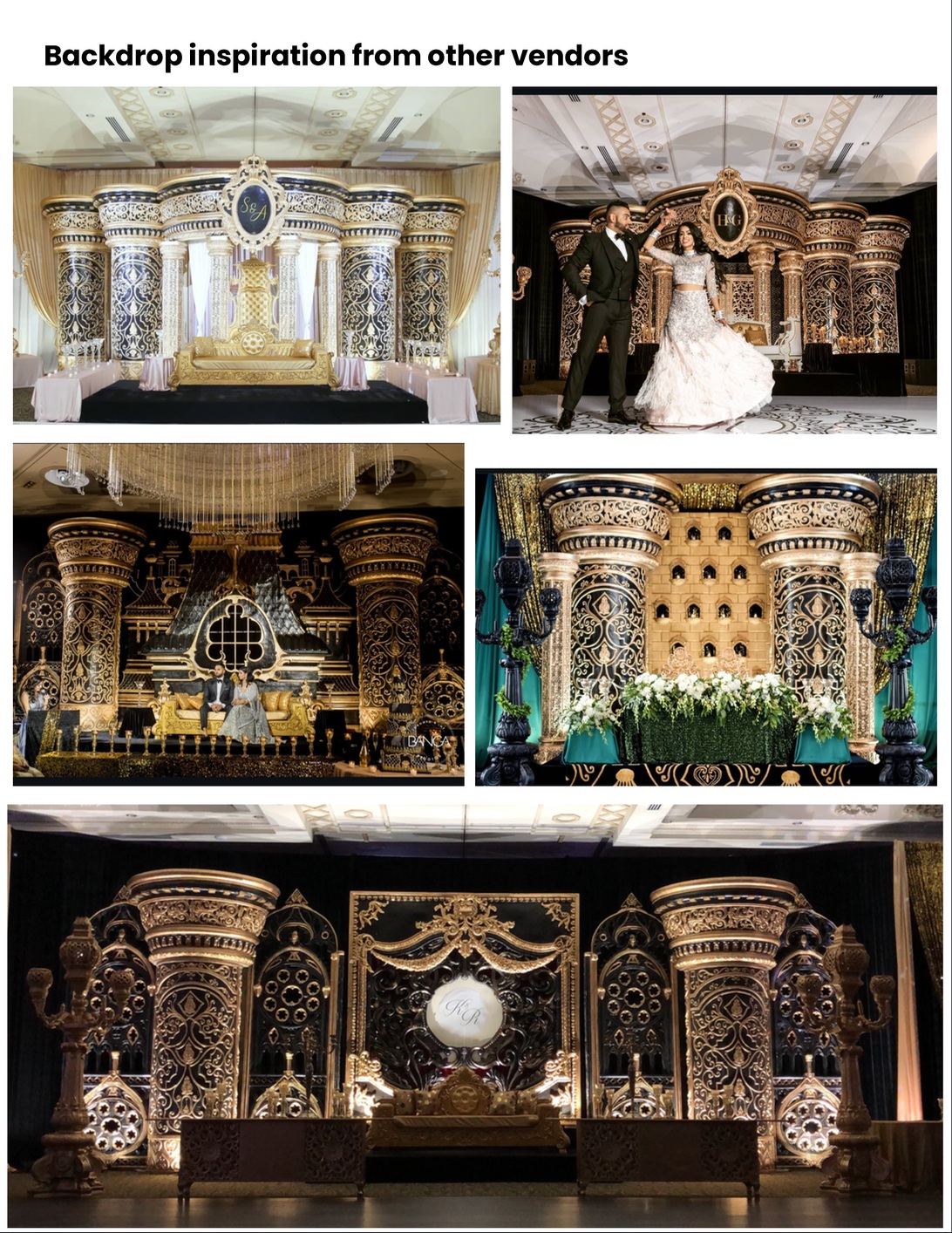 Royal Gold Pillar Setup — Vendor Inspiration