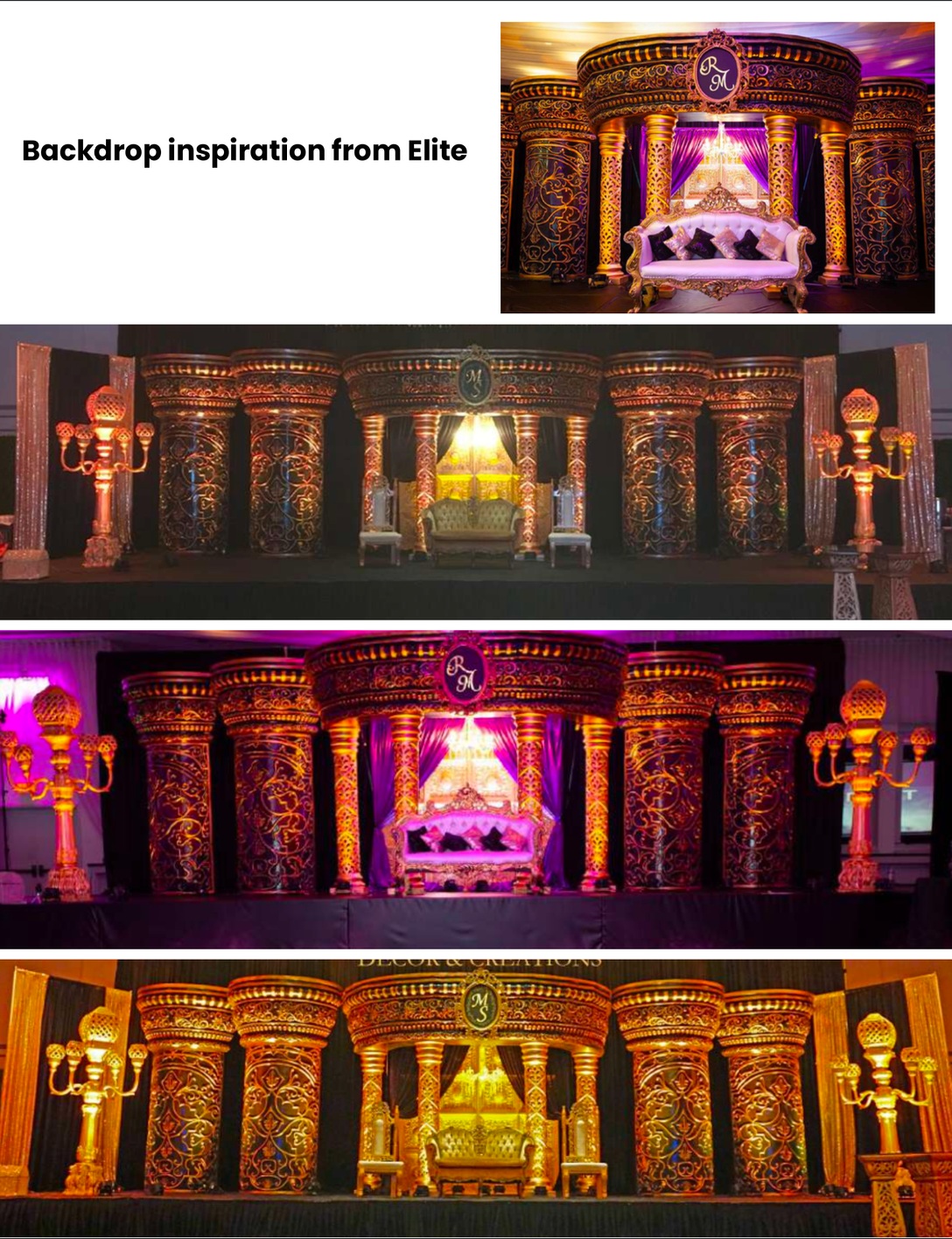 Royal Gold Pillar Setup — Vendor Inspiration