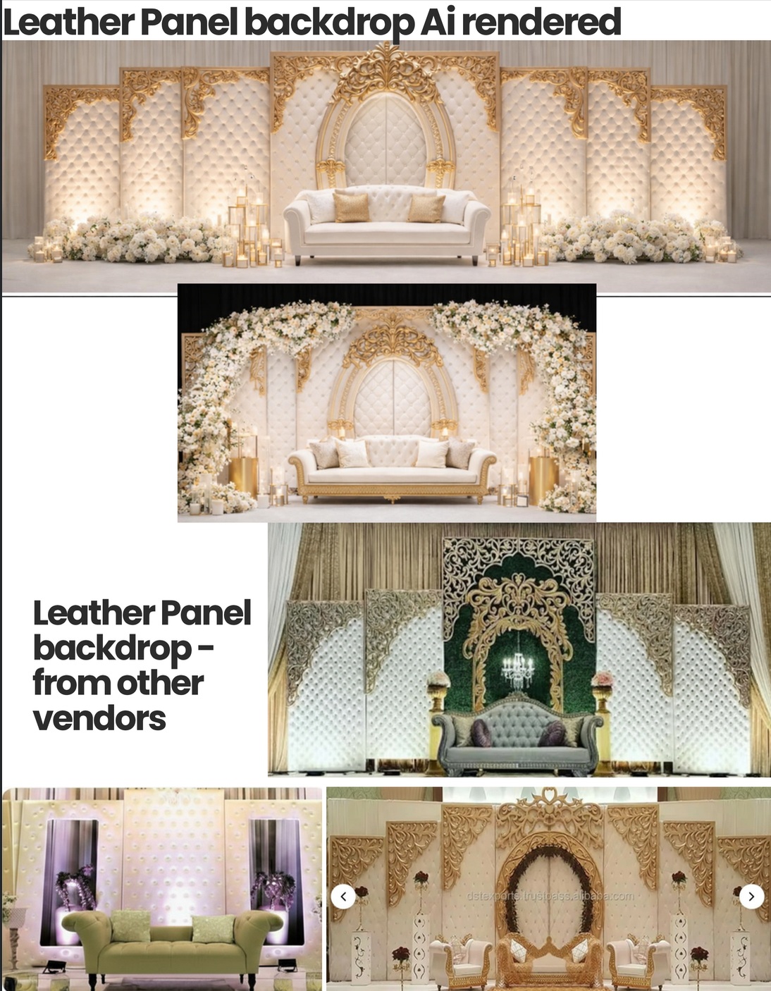 Gold White Leather Panels — Vendor Inspiration