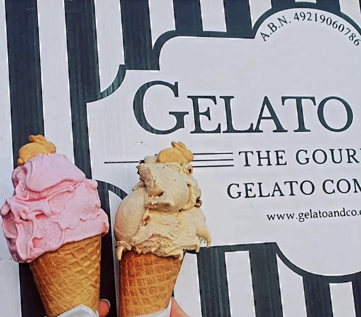Gelato and Co. cones and signage