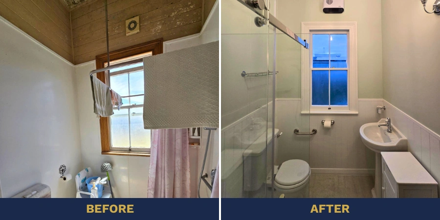 Complete bathroom renovation project in Whanganui home