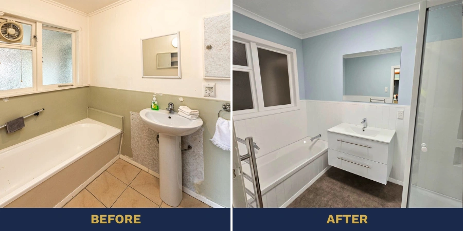 Luxury bathroom design by Andrew Gaskin Building in Whanganui