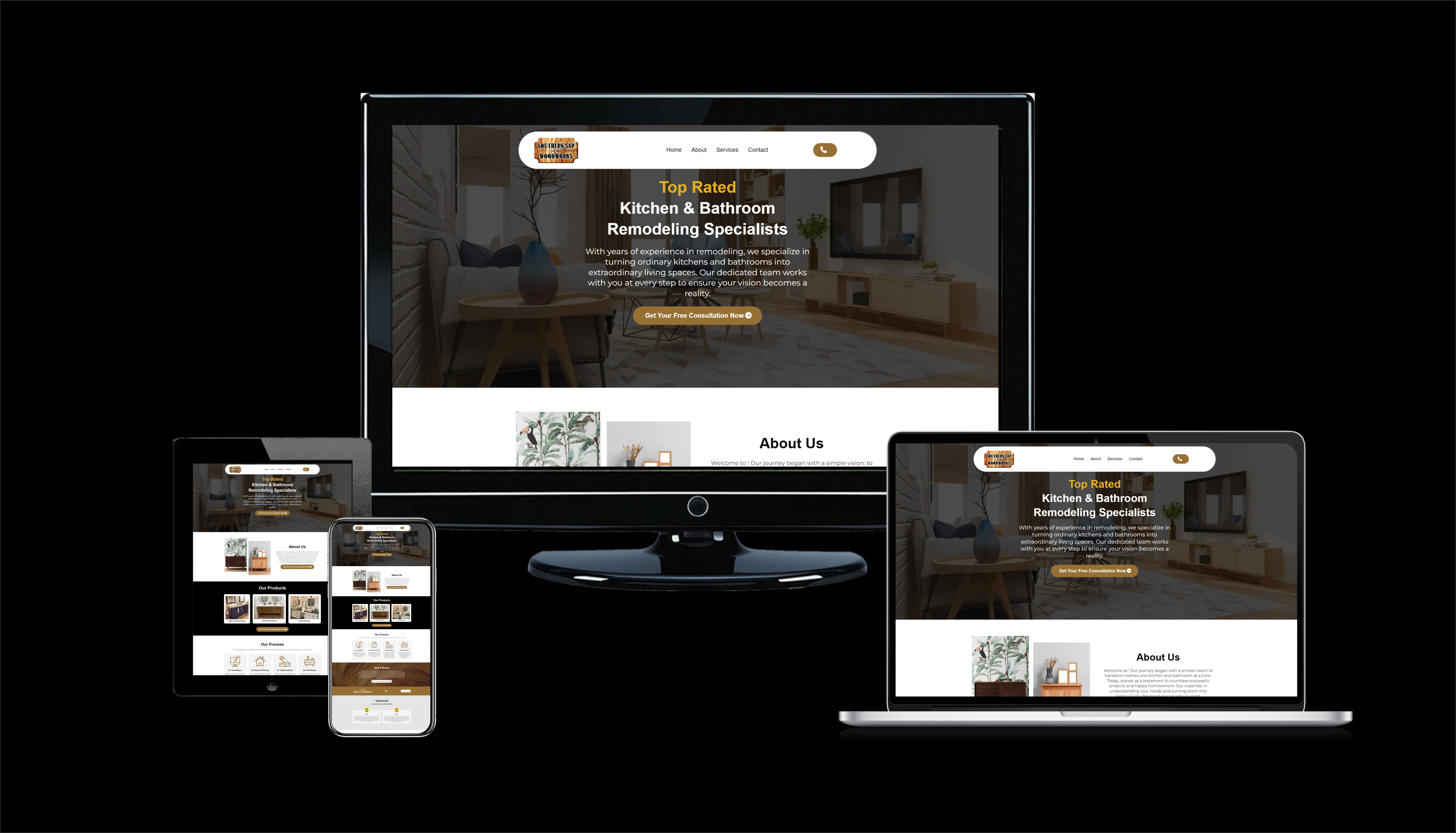 Contractor website built by RAFVantage