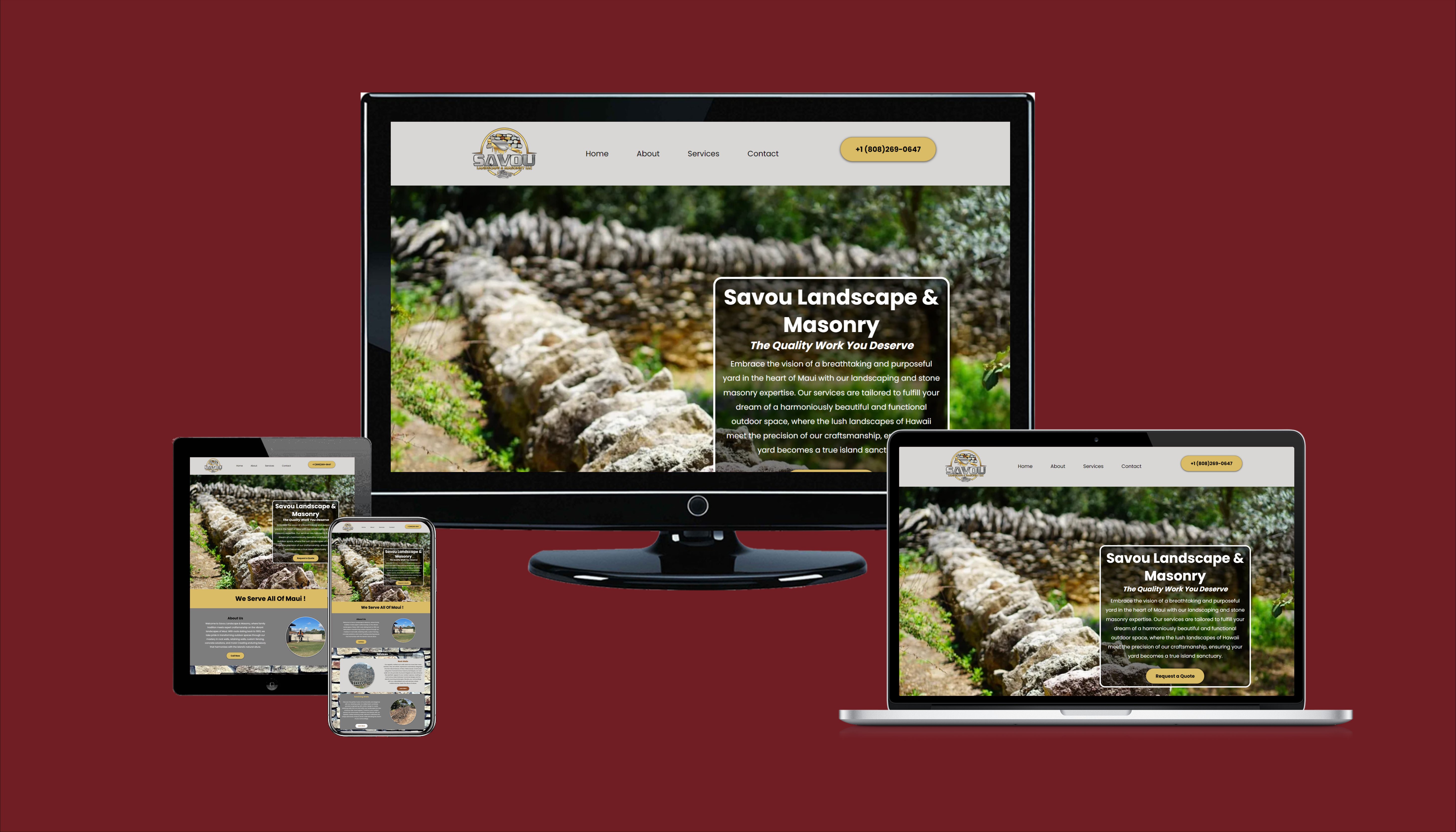 Contractor website built by RAFVantage