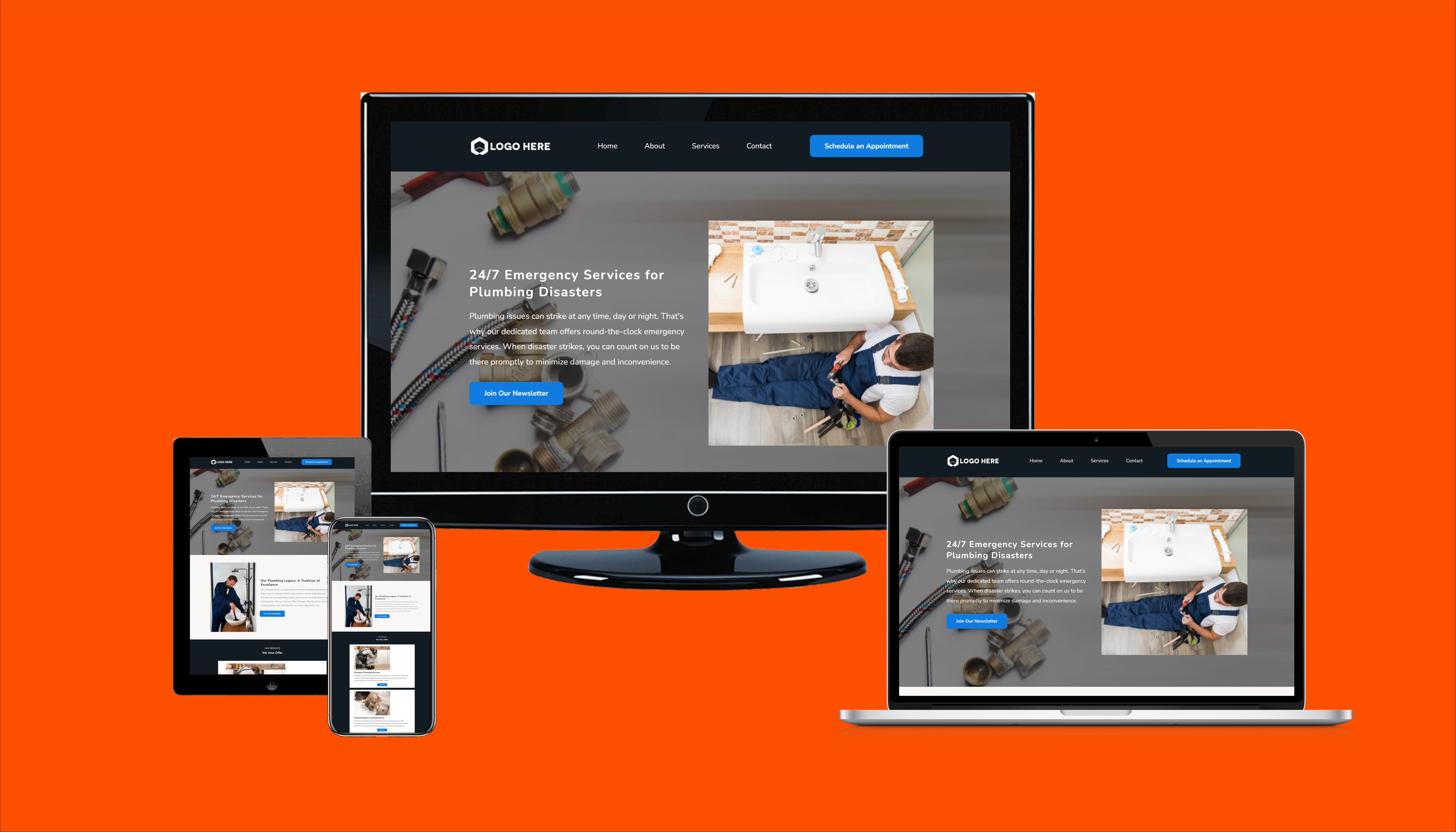Contractor website built by RAFVantage