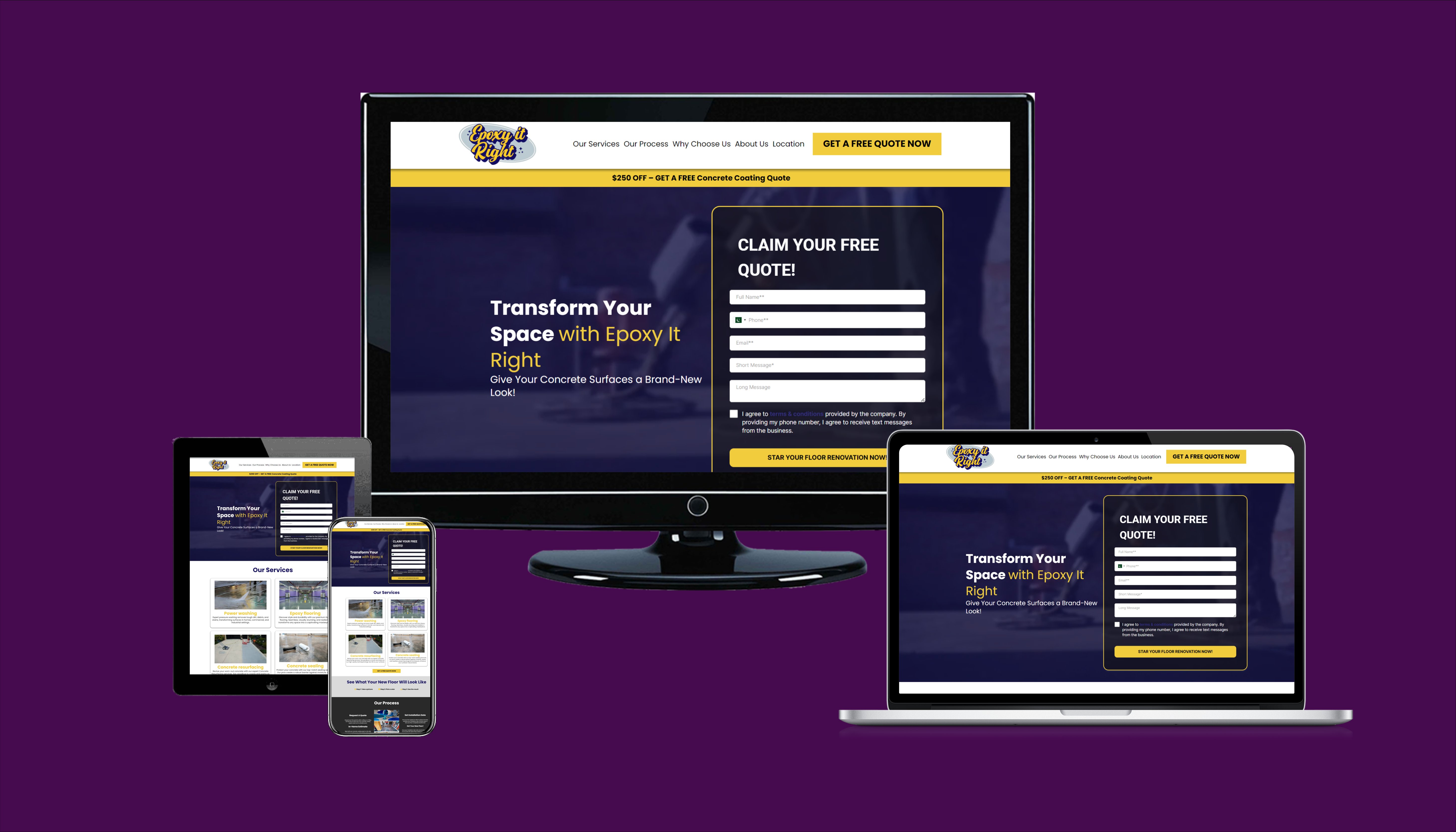 Contractor website built by RAFVantage