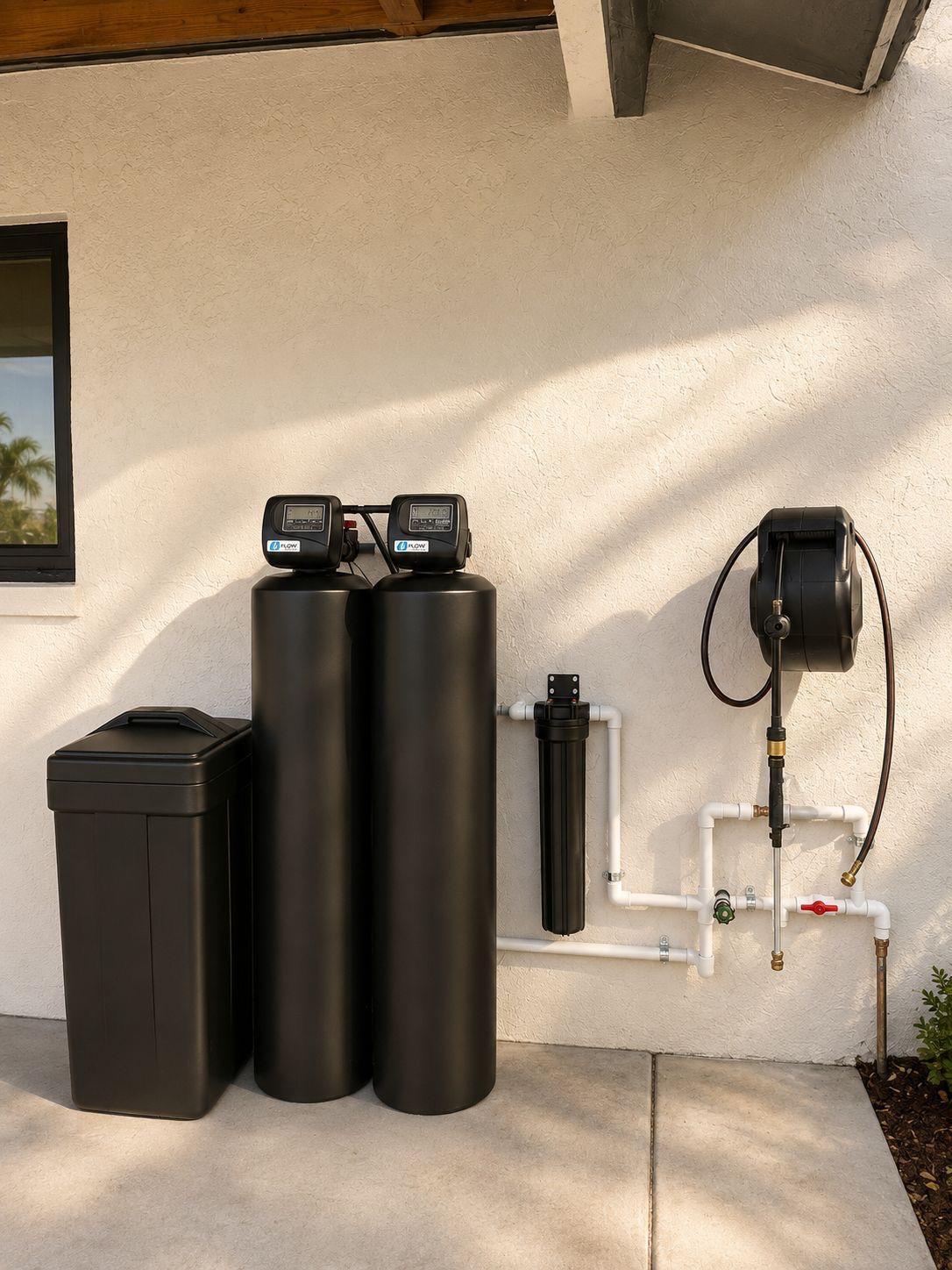 9 by 48 compact black fiberglass system with pre-sediment filter