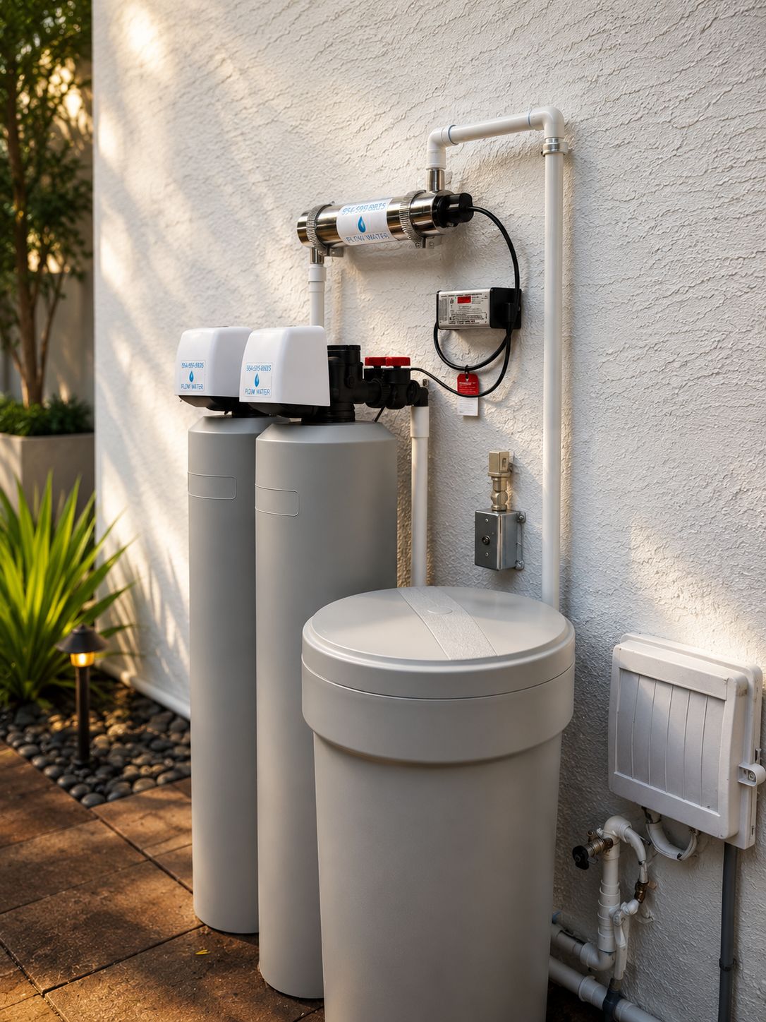 Flow Water system with stainless UV chamber