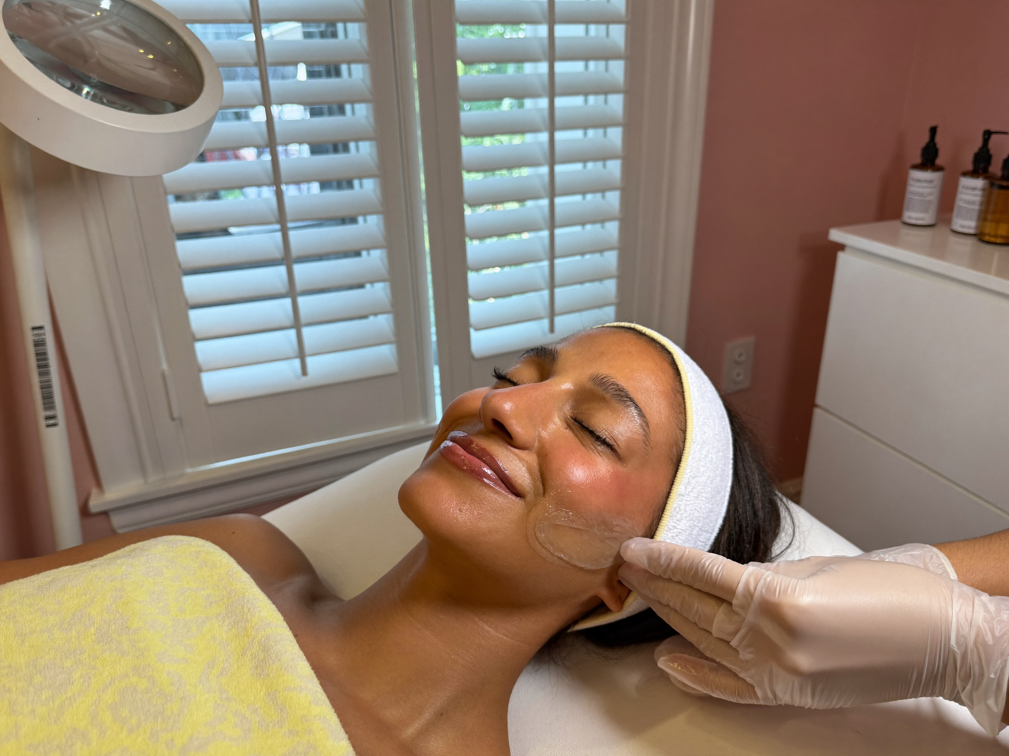 Esthetician performing a customized facial at Silvana Skin Care in Van Nuys