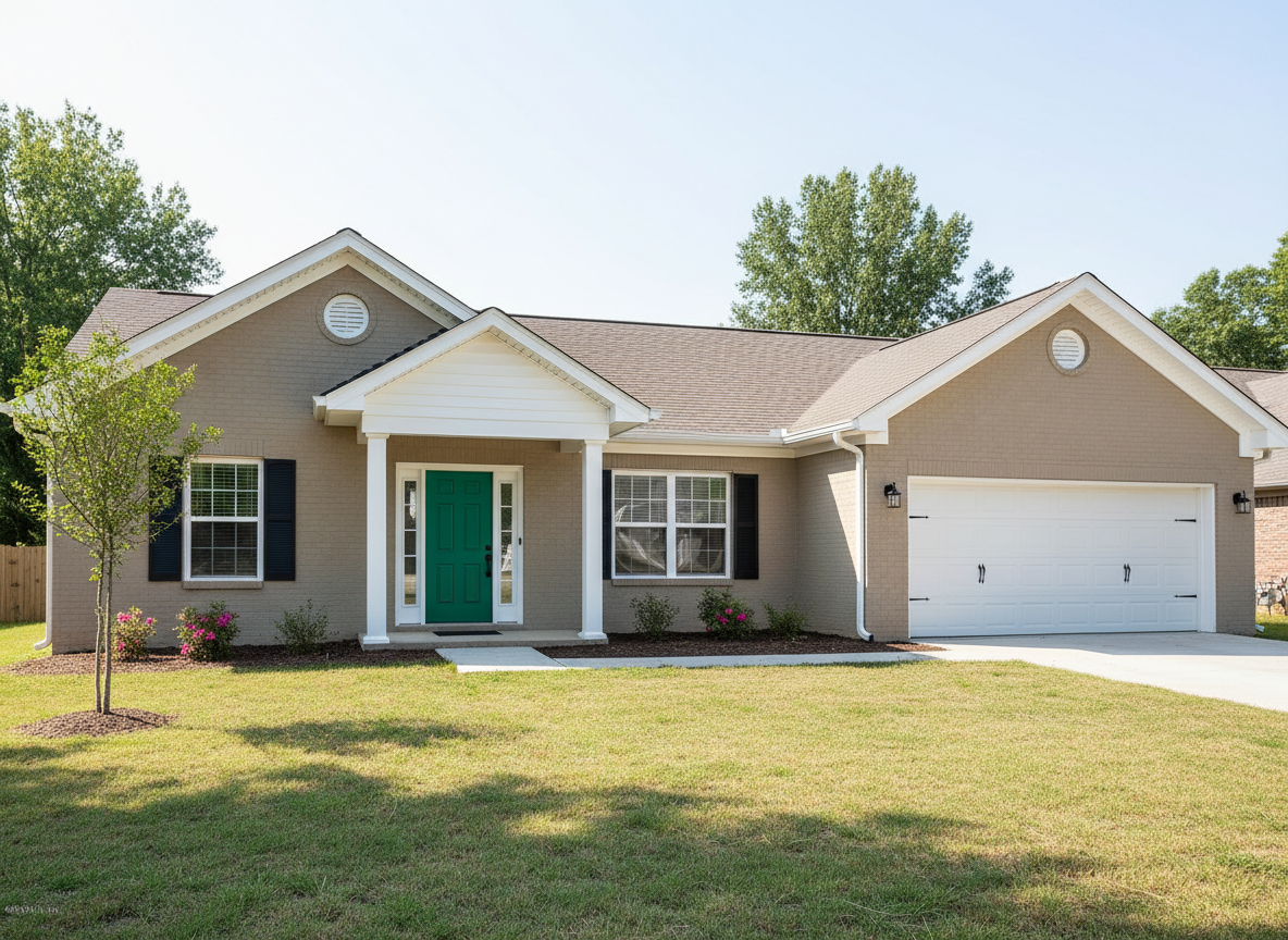 Freshly Painted Home Exterior in North Mississippi