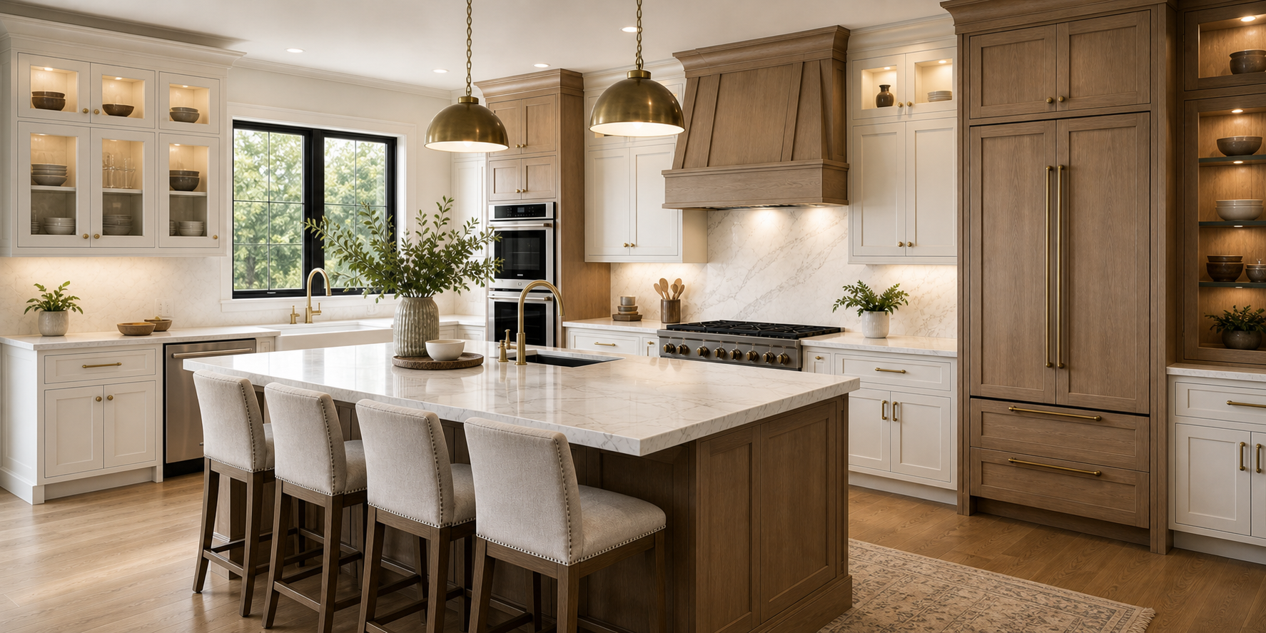 Custom kitchen remodeling with cabinetry and countertops