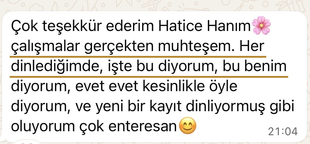 Katılımcı mesajı