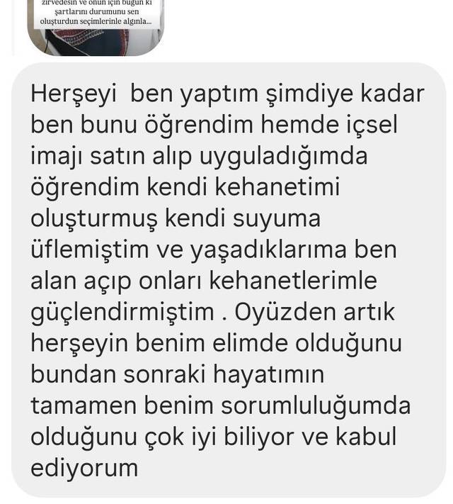 Katılımcı mesajı
