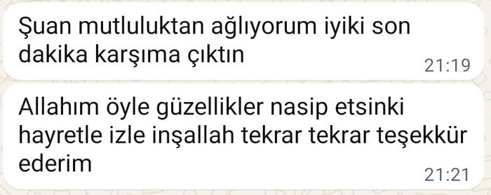 Katılımcı mesajı