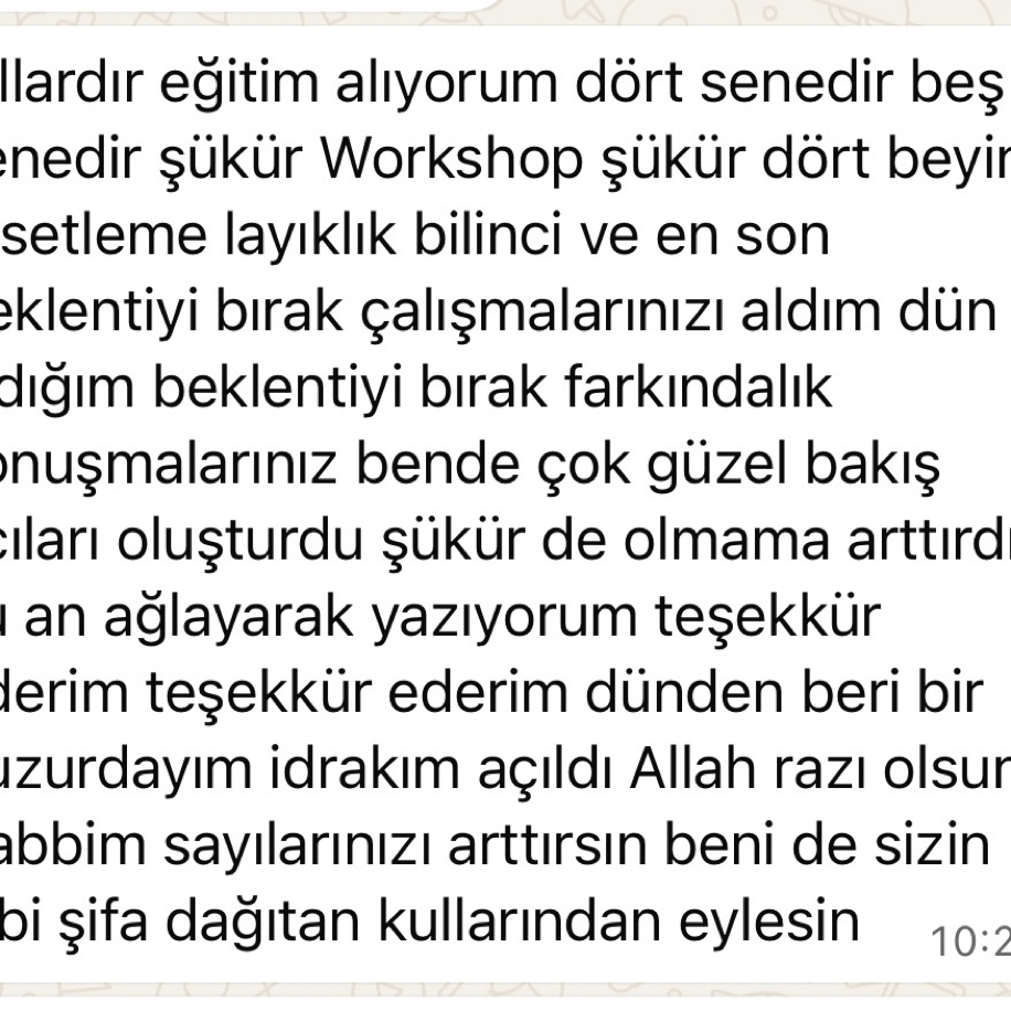 Şükür Workshopları — Uyanıştan Oluşa
