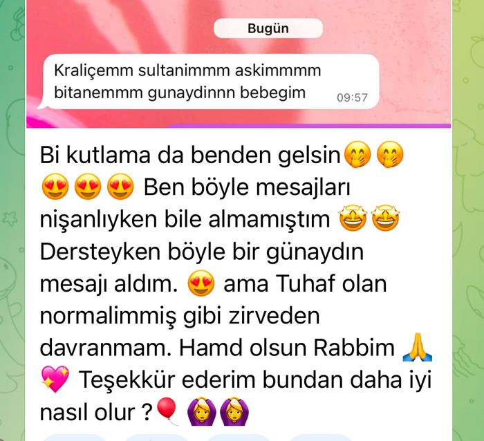 Katılımcı mesajı