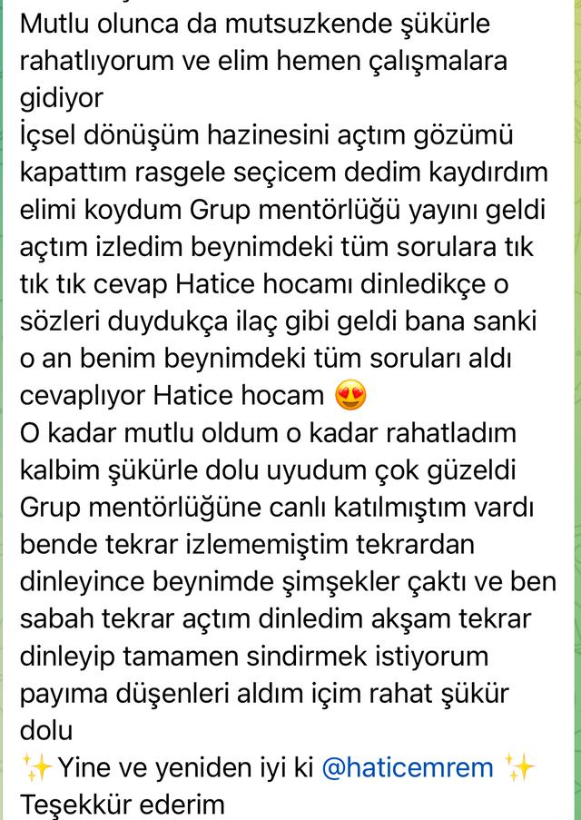 Katılımcı mesajı