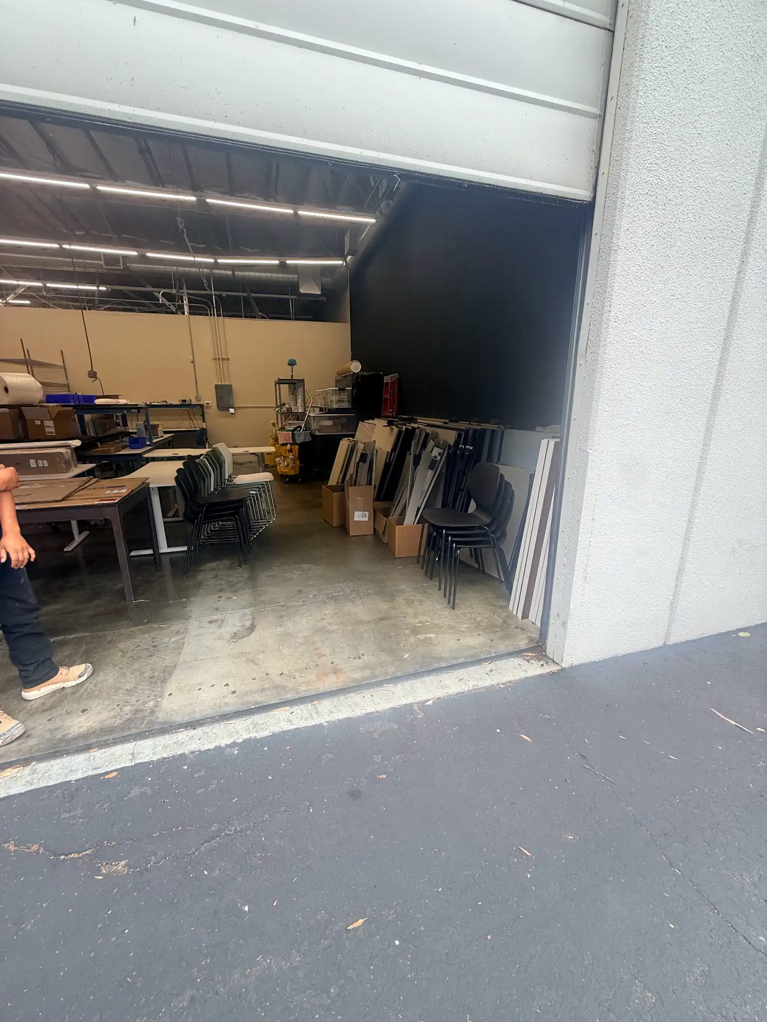 Space before junk removal service