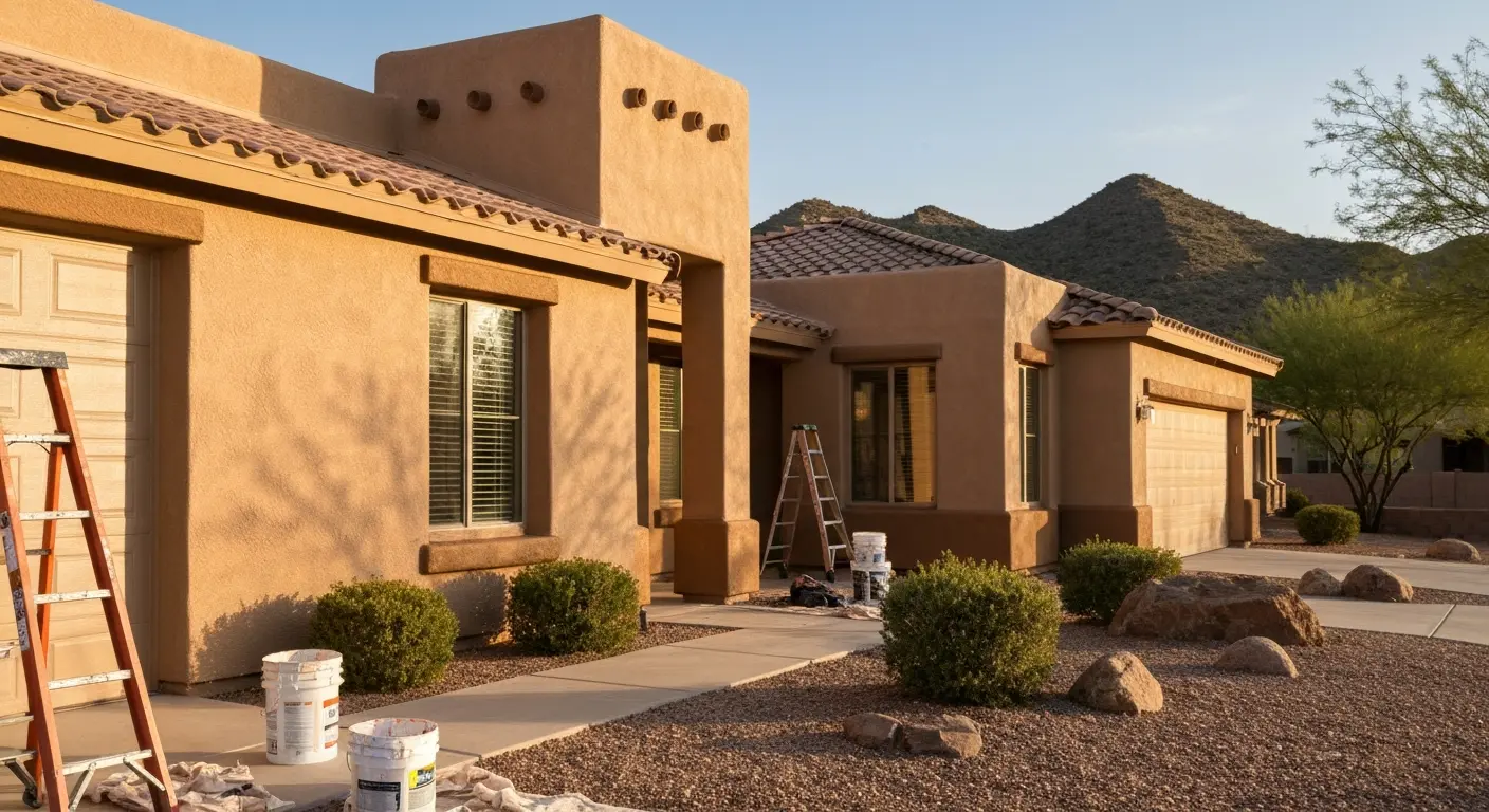 Residential exterior painting project