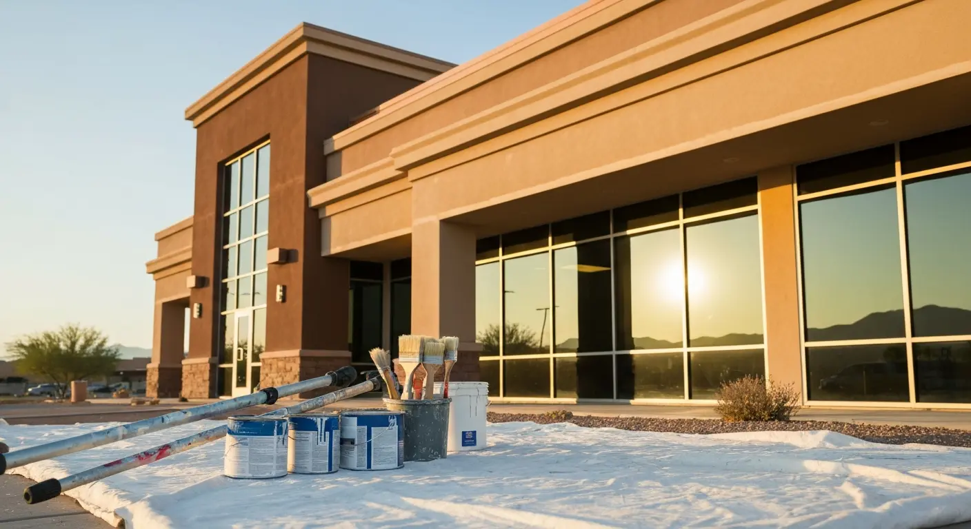 Commercial building painting project