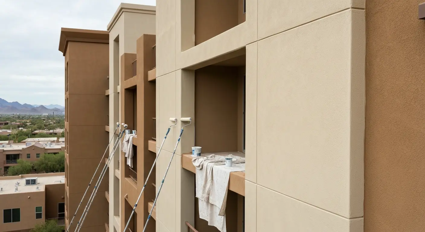 High-rise building painting project