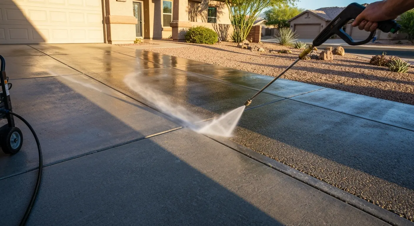 Driveway pressure washing in Phoenix